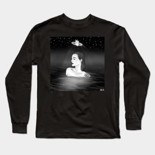 Night Beach Girl Long Sleeve T-Shirt